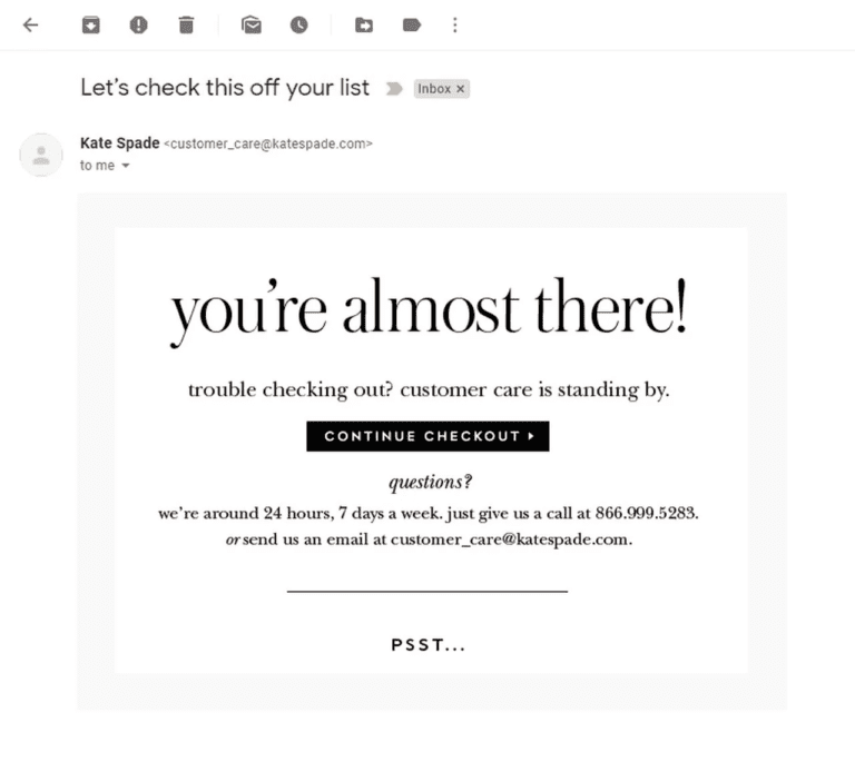 Abandoned Cart Email Subject Lines