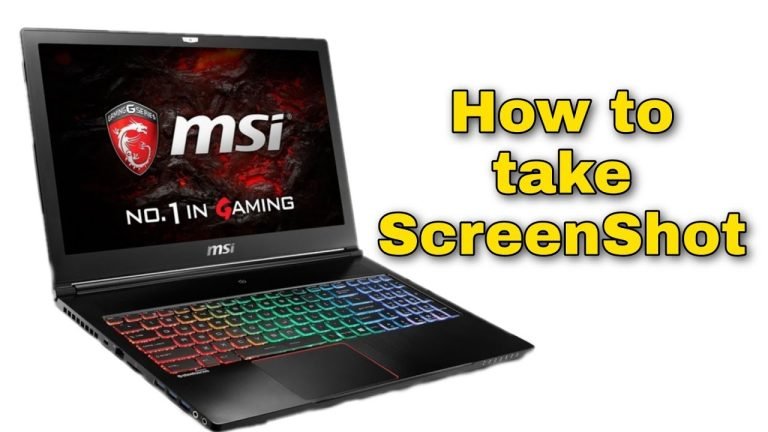 How Do I Screenshot an Msi Laptop?